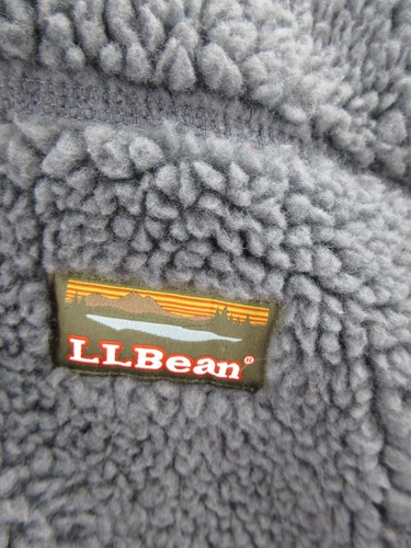 LL Bean Jacket Women Large Gray Mountain High Pile Fleece Sherpa Full Zip Cozy - Picture 4 of 12