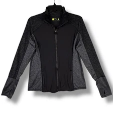 Xersion Slim Fit Jacket Women’s Size Medium Lightweight Full Zip Thumb Holes GUC