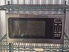 Sharp Carousel R-408ls Stainless Countertop Microwave No Turntable Tested Works