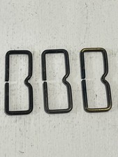 - 3 Belt Buckle Loop Replacement Steel Bronze Looking Up To 1 5/8 Belt