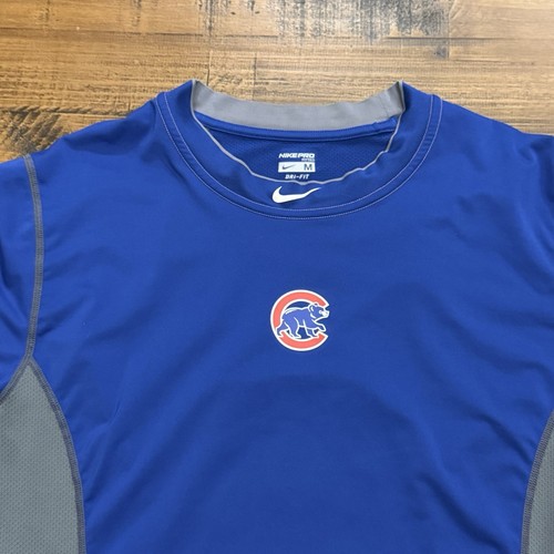 Chicago Cubs Nike Pro Combat Herren Gr. M Dri-Fit tailliert Langarm authentisch - Bild 2 von 7
