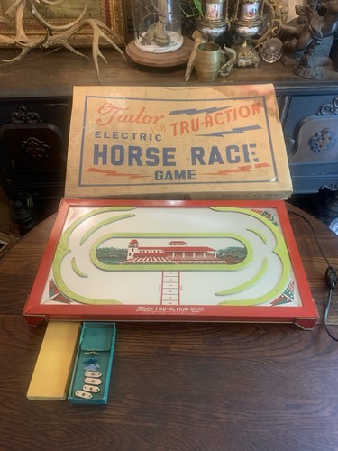 Vtg 1959 Tudor Tru-Action Electric Horse Race Game Model 525 W/ Horses WORKS! - Picture 4 of 24