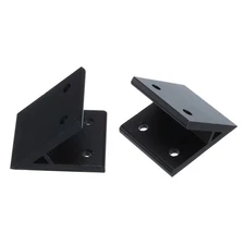2Pcs 3060 Series Black Corner Brackets for Woodworking Machinery