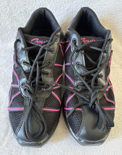 Capezio Web Dance Trainer Black/Pink Lace-Up Split Sole UK 5.5