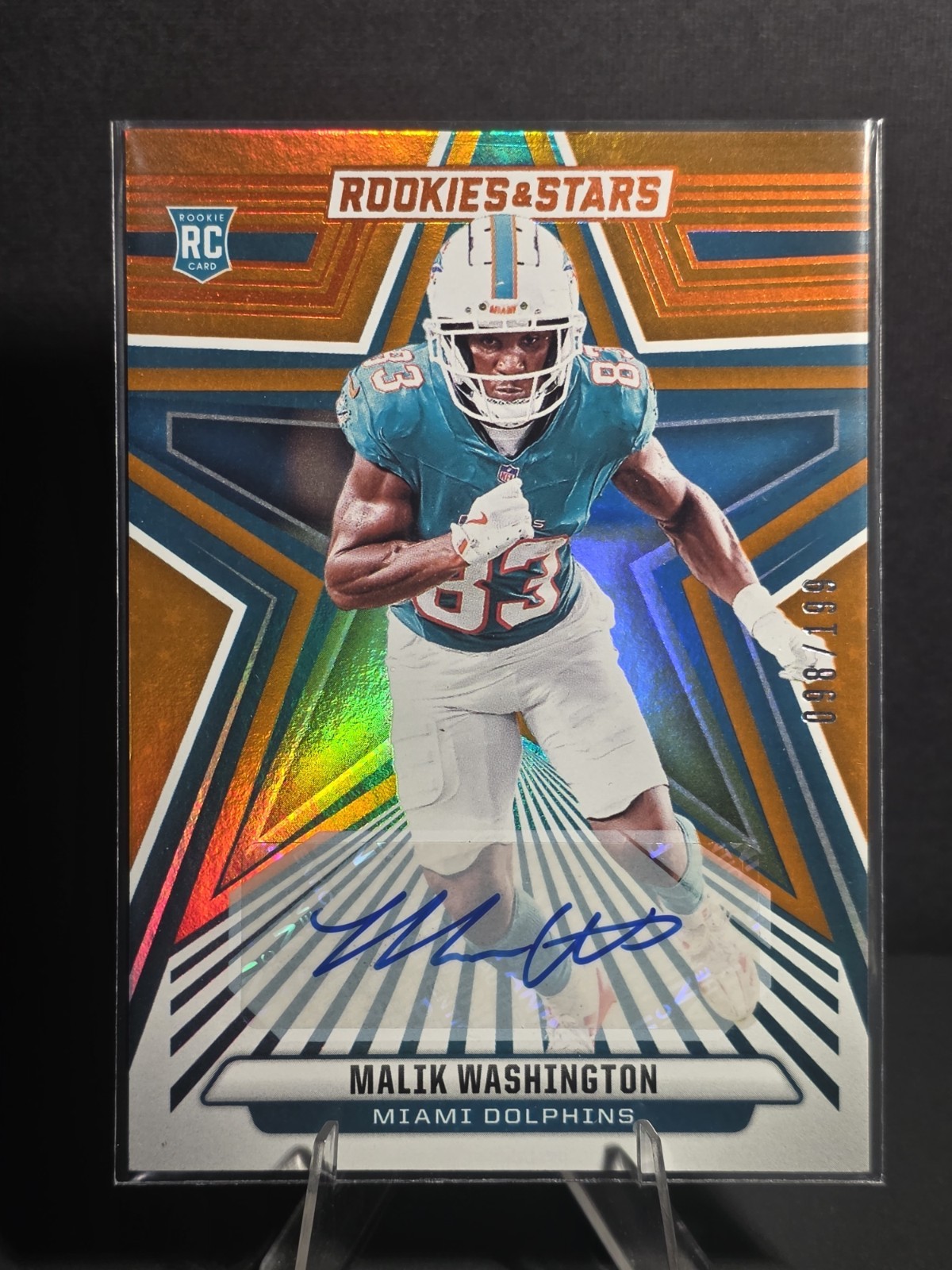 Malik Washington Panini Rookies & Stars #172 Autograph-Orange