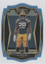 2020 Panini Select Premier Level Light Blue Prizm Die-Cut AJ Dillon #165 17gb