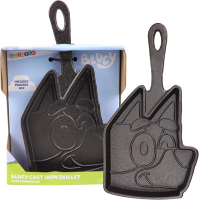 Bluey Cast Iron Pancake Skillet with Mix, Cartoon Breakfast Character, Christmas