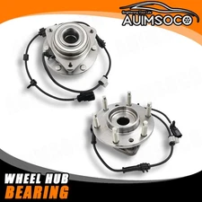 Pair Front Wheel Hub & Bearing Assy For Chevy Trailblazer Envoy Bravada Rainier