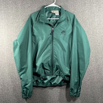 Vintage NIKE FIT ACG Windbreaker Mens Medium Full Zip Dark Green Polyester