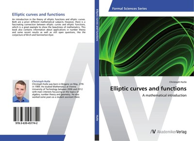 Christoph Hutle | Elliptic curves and functions | Taschenbuch | Englisch (2012)