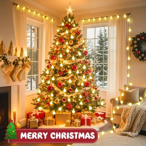 Battery LED String Lights 6M 40 LED Warm White IP65, photo 4