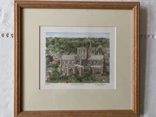 Limited edition framed print 'Winchester Cathedral' by Glyn Marsh.
