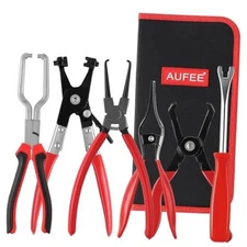 6PCS Fuel Line Pliers, Fuel Line Disconnect Tool Set, 9'' Hose Clamp, 6pcs