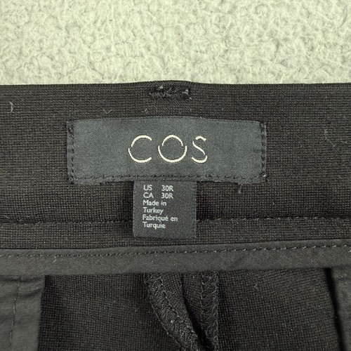 Pantalon COS homme 30 noir cheville fermeture éclair coupe skinny pantalon fermeture éclair manchette ourlet chinos - Photo 4/9