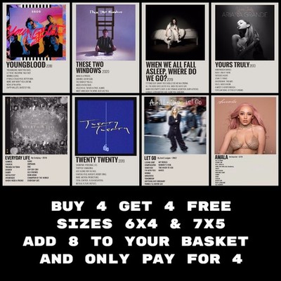 Rockband Musik Album Cover Geschenke Poster Drucke Wandbilder Wohndeko (6x4 & 7x5)
