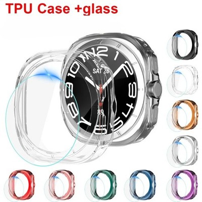 Glass+Cover for Samsung Galaxy Watch Ultra 2 TPU Case Bumper Screen Protector