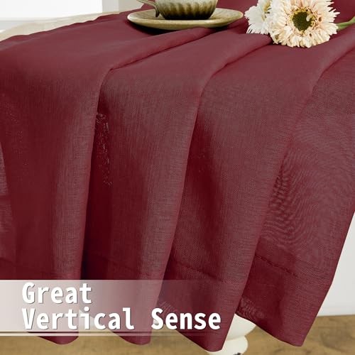 Short Sheer Door Curtains Closet Linen Textured Curtains Sheer Doorway Light - Bild 6 von 7