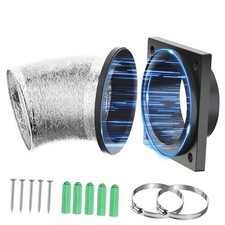 Magnetic Dryer Vent, Airtight Seal Magnetic Dryer Vent Connector Kit Black