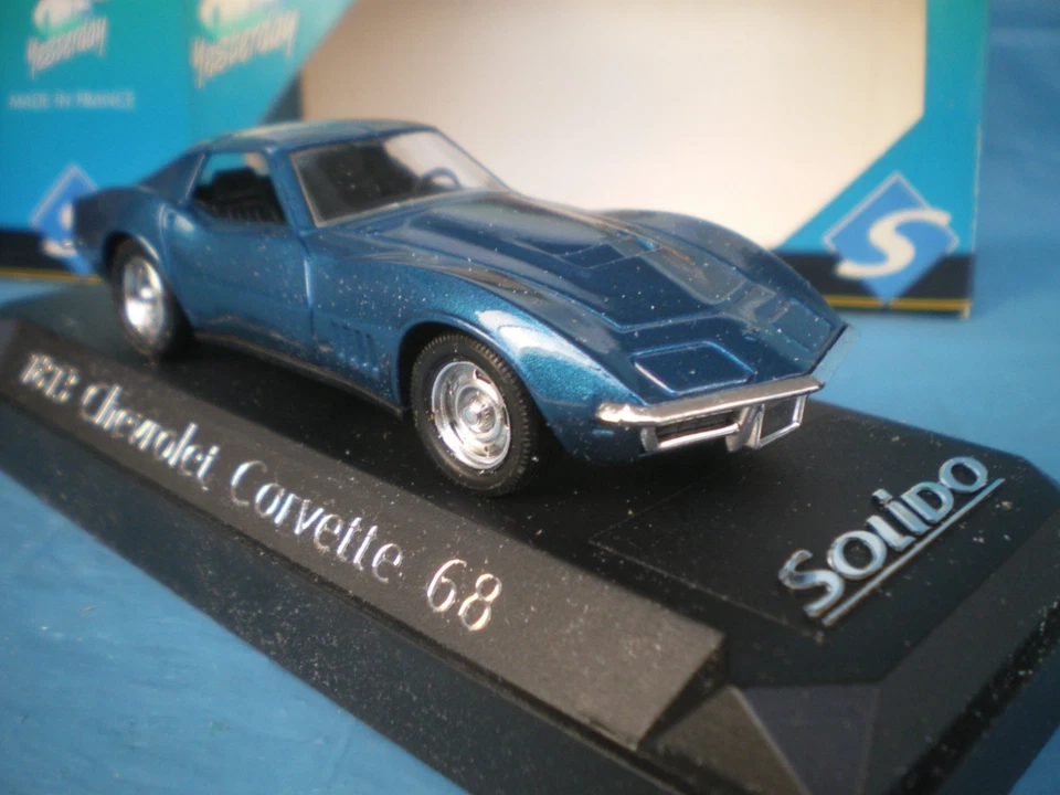 Chevrolet Corvette C3 coupé Bleu métal 1968 à 1984 1/43 Solido 1813 NeuF - Photo 4/4
