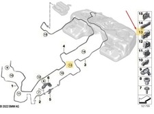 BMW X5 G05 Fuel System Pipe Clip 07145A154B0 NEW GENUINE