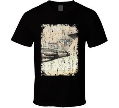 Beastie Boys Licensed To Ill 1986 Album Worn Look Cover Black T Shirt