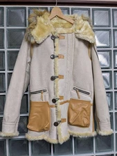 Buzz Rickson's Faux Shearling Coat L Vintage Warm Jacket No Major Flaws