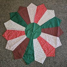 Christmas Table Topper Handmade 32" Star Patchwork
