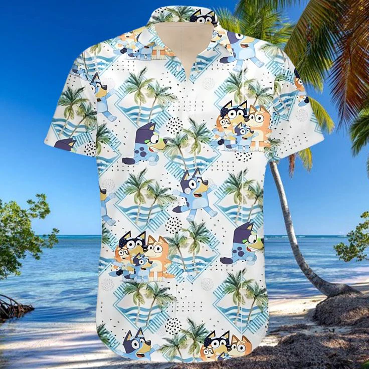 Mens Walmart Chu Chu Hawaiian Shirt For Men - Bluey Hawaiia