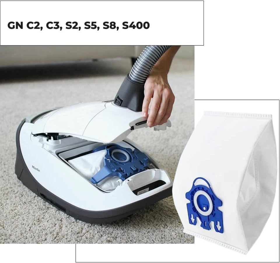 10pk Airclean Bags & 3 Filters for Miele GN C2,C3,S2,S5,S8,S400 Vacuum Cleaner - image 3 of 4