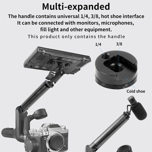 Handle Gimbal Grip Stabilizer Handgrip Extender Cold Shoe Mount Adapter - Picture 3 of 12