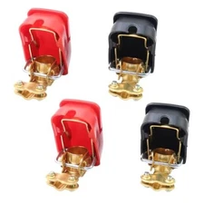 2Pairs Car Battery Quick Release Connector, Top Post Brass Quick 4PCS