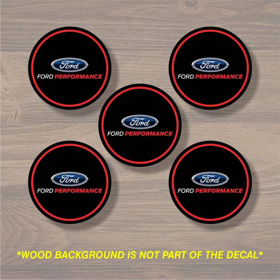 Ford Performance Wheel Center Cap Overlay x5, Vinyl Decal Sticker