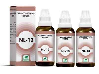 New Life NL-13 Varicose Veins Drops Pack of 3 | Circulation Support | Free Ship