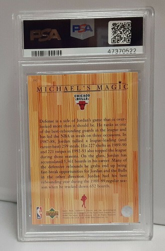 Michael Jordan 1997 UD Collector's Choice Basketball Card #395 Graded PSA 9 MINT - Picture 3 of 3