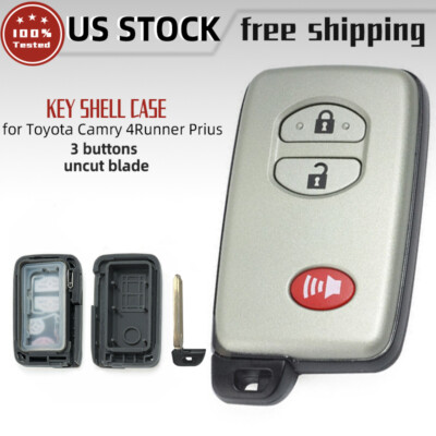 For Toyota Camry 4Runner Prius Uncut 3Button New Smart Remote Key Shell ...