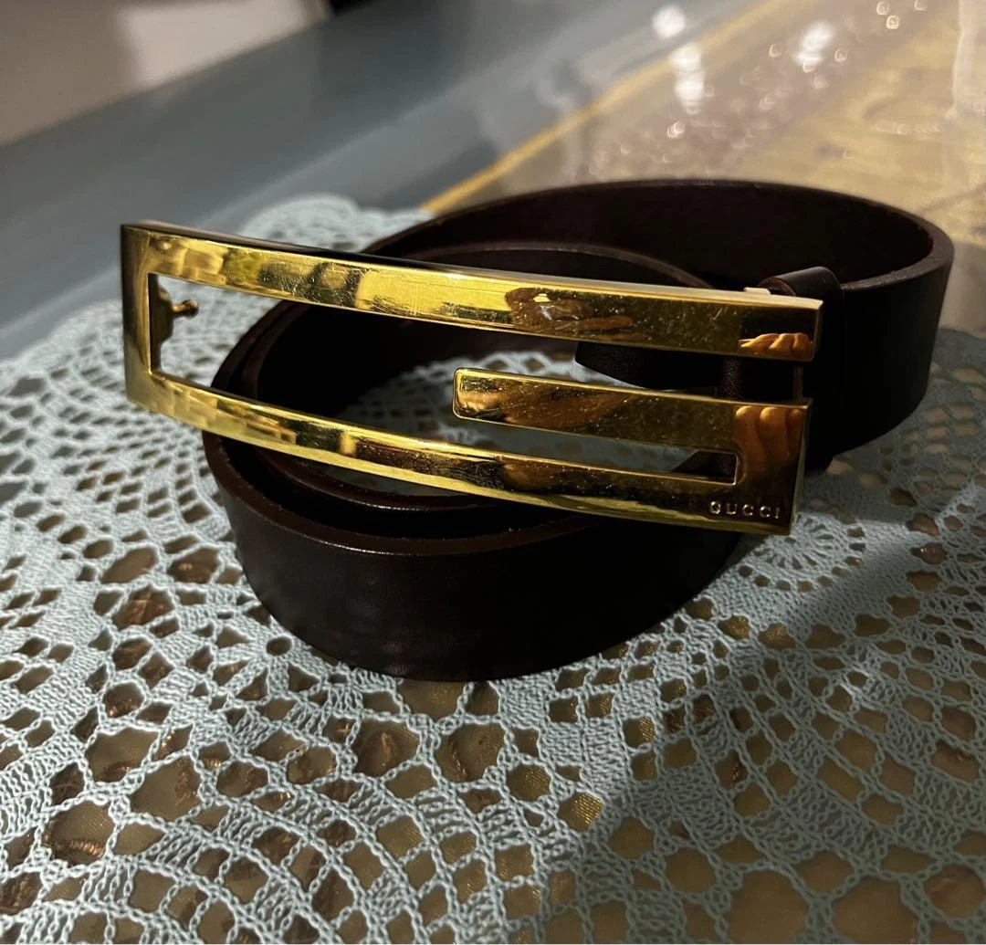 Ceinture femme mode marron GUCCI cuir véritable