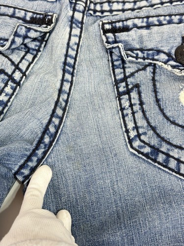 Vintage True Religion Jeans Men Ricky Super T Boot Cut Original Hem Rare 34X33 - Picture 13 of 19