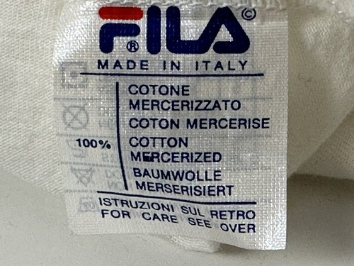 Vintage 70s Fila Men's White Tennis Polo Shirt Size 40 USA - Picture 5 of 10
