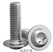 M6 TORX FLANGED BUTTON HEAD SCREWS SIX LOBE HEXALOBULAR BOLTS A2 STAINLESS STEEL