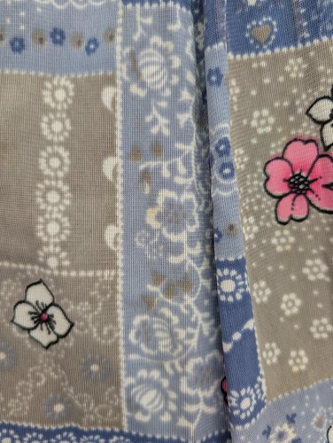 Vintage 70s Women's Maxi Dress Size 16 Blue Gray Bohemian Hippie - Picture 6 of 18