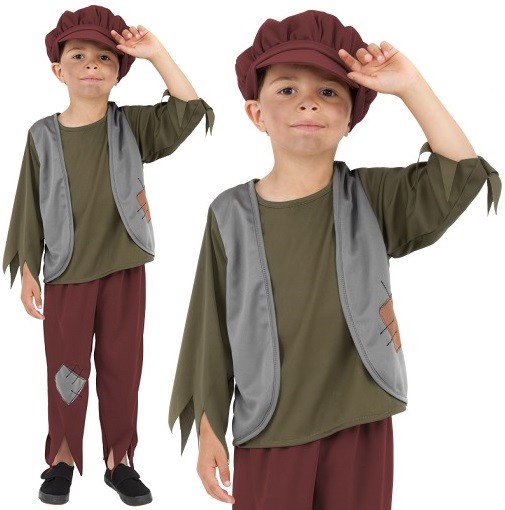 Victorian Poor Boy Costume Kids Green Brown Victorian Poor Boy Costume Kids Green Brown