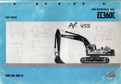 Volvo EC360C COMPACT EXCAVATOR Parts Catalog VOE74A9920101 Original Book Manual