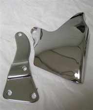 1969-up Big Block Chevy Long Wp Chrome Top Bottom Alternator Bracket Set Bbc