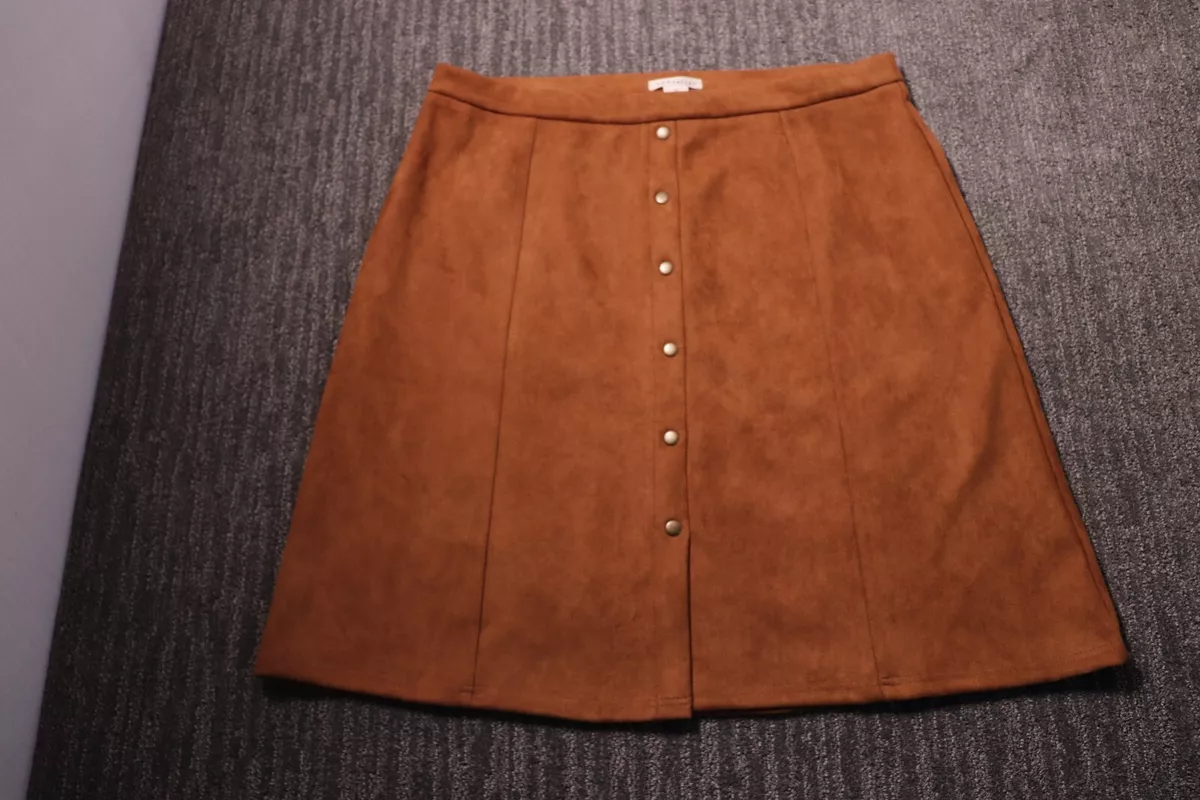 Pull on 2025 faux suede skirt