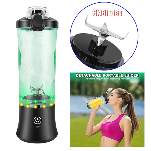 600ML Portable Blender Personal Blender for Shakes Smoothie Maker Fruit Juicer - Picture 1 of 12