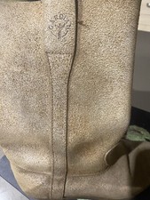 ANCIENNES BOTTES CAMARGUAISES CUIR GARDIAN TAILLE 6 (38 ?) VINTAGE FIN 1970