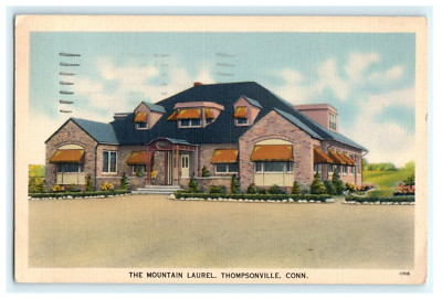 1941 The Mountain Laurel Food & Beverage View Thompsonville CT Linen Posted