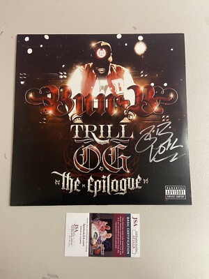 BUN B signed auto TRILL OG THE EPILOGUE Vinyl ALBUM PIMP C JSA COA RAP