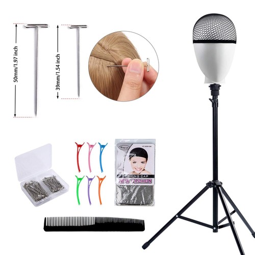 Reinforced Wig Stand Tripod Mannequin Head Stand Adjustable Holder for Cosmet... - Picture 4 of 9