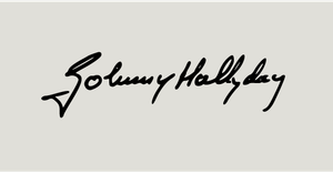 Sticker Signature Johnny Hallyday 40 Cm Golf Polo Clio 206 Audi Bmw Ebay